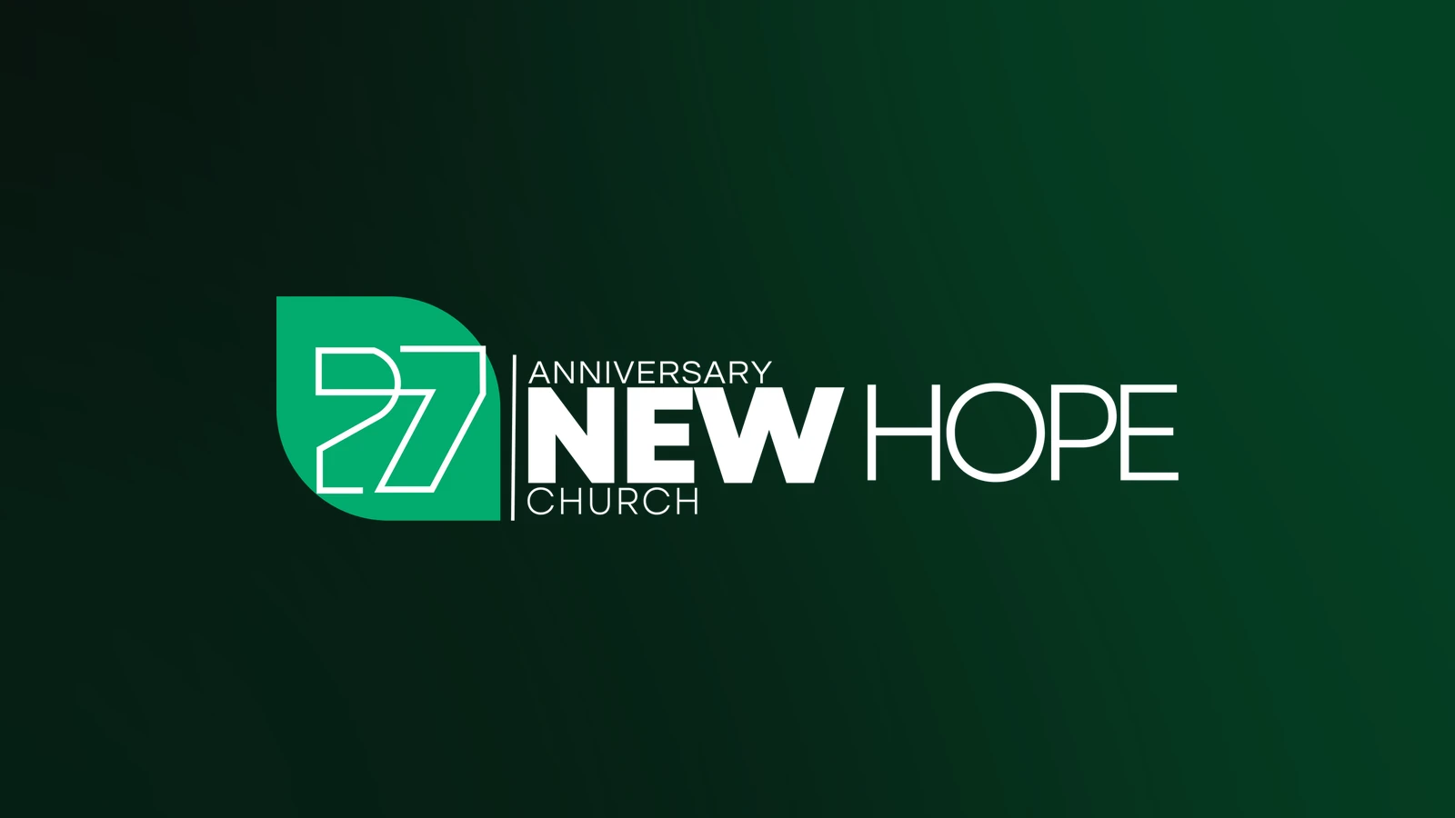 Selo comemorativo dos 27 anos da New Hope Church