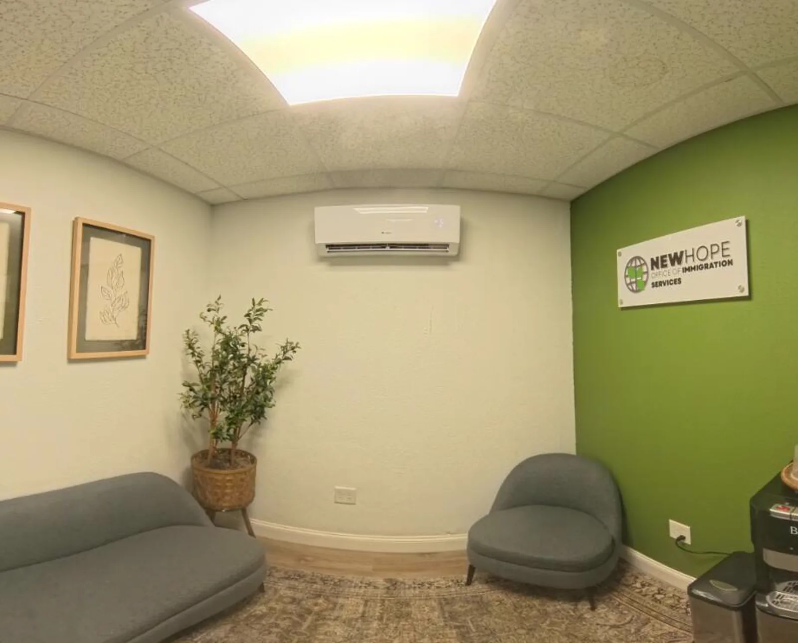 Recepção do New Hope Office of Immigration Services em Orlando